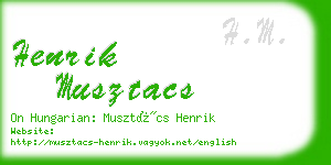 henrik musztacs business card